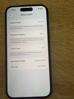 Predám IPhone 15 black 128GB - 3