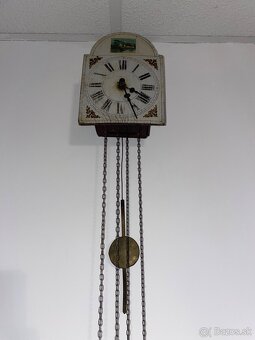 Starožitné kyvadlové nástenné hodiny - 3