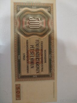 500 korún 1942 Protektorát. SPECIMEN Top stav - 3