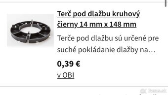 Terč pod dlažbu kruhový čierny 14 mm x 148 mm - 3