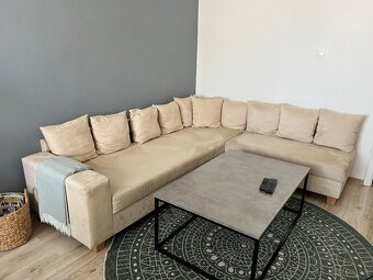 Rohová sedačka na mieru krémová - 3