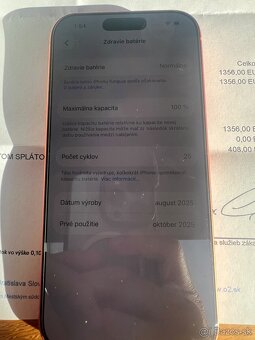 Predám iPhone 17 PRO 256GB, ORANGE, ZARUKA 2R, VOLNY - 3