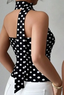 bodkovaný top S - 3