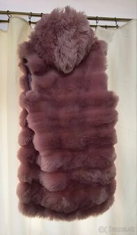 Ružová kožušinová vesta - 3