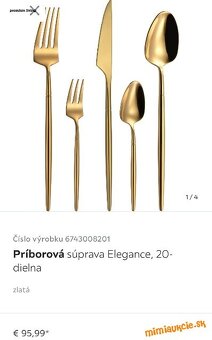 Exlkuzívna príborová sada zlatá, PC 95,99 € - 3