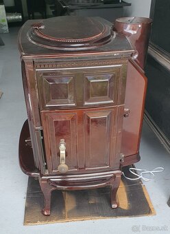 Liatinové kachle Jotul F 600 CB hnedá majolika - 3