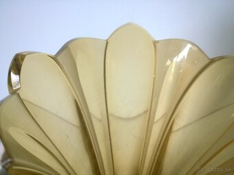 Art deco -Váza -jantárove sklo -Hloušek - 3