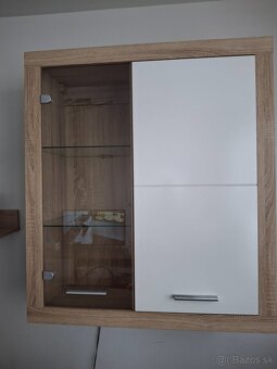 Predám skrinku pod tv + Závesná skrinka s LED svietenim - 3