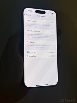 Predám iPhone 15 PRO 128GB Black Titanium stav 8/10 - 3