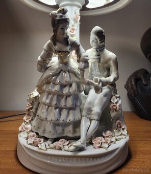 Dokonalá starozitna porcelánová lampa - 3