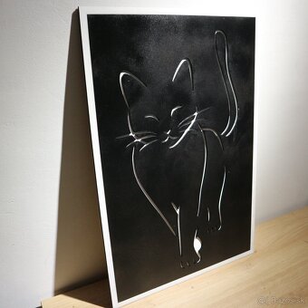 3D Obraz Walking Cat - 3