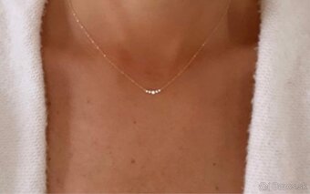 Nový handmade pozlátený minimalisticky náhrdelník - 3
