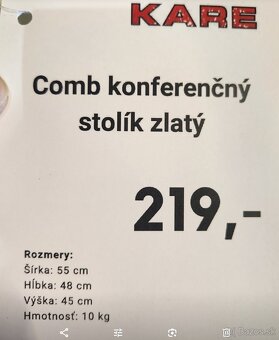 Stolík konferenčný zlatý (KARE) - 3