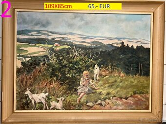 Obrazy pekné olejomaľby na plátne 9 kusov - 3