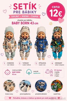 oblečenie pre baby born 43 cm - chlapček - 3