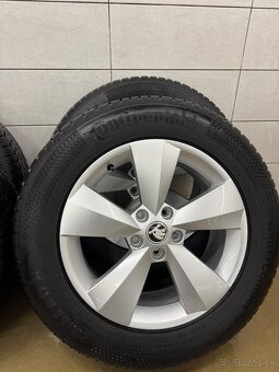 ALU disky Skoda 5x112 s zimne pneu 215/65 r17 - 3