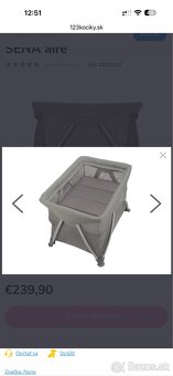 Cestovná postieľka nuna sena aire - 3