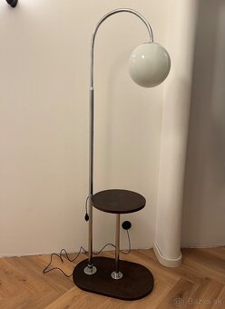Podlahová chrómovaná lampa - funkcionalizmus - 3