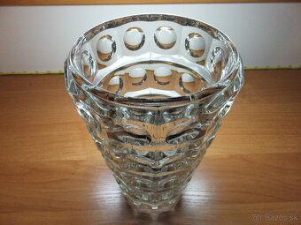 Masivní váza František Pečený - Sklo Union, váha 1448 g. - 3