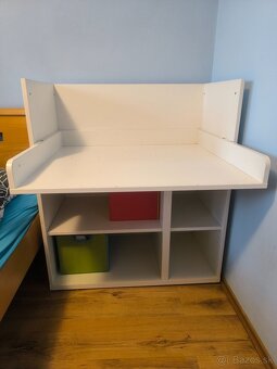 SMÅSTAD Prebaľovací stôl/lavice, biela - 3
