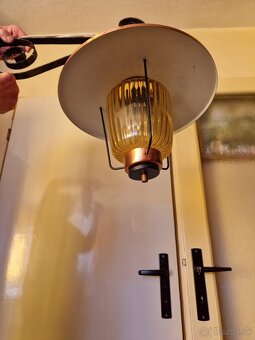 Starozitna,retro kovova lampa - 3