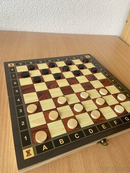 Kvalitná hracia súprava dámy, šachu a backgammonu - 3