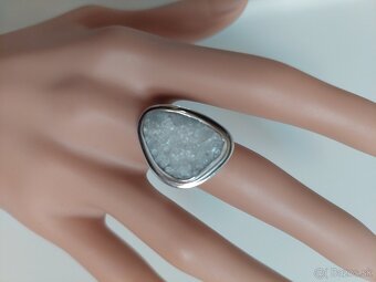 strieborný set s drúzou krištálu/Ŕezervovaný - 3