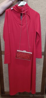 Nové červené dlhé šaty - 3