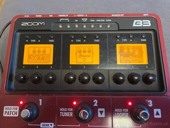 Predám multi efekt ZOOM B3 bass - 3