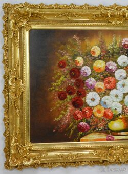 Zámecký obraz - Zátiší - olej na plátně-XXL 195 cm - 3