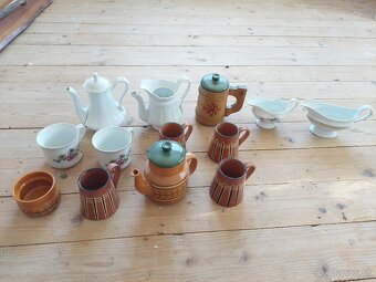 🔥Retro tradičná keramika 4 džbány + 9 pohárov - 3