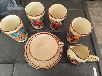 Keramické šálky a mliečnik - 3