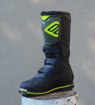 Čižmy topánky SHOT sivé camo žlté - 3