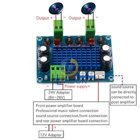 Modul zosilovač 2x50W - 3