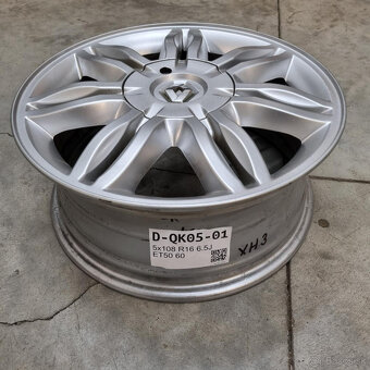 Hliníkové RENAULT disky 5x108 R16 6,5J ET50 - 3