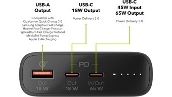 20 000 mAh USB-C Powerbanka až 65W - 3