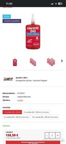 LOCTITE 243 - 250 ML, STREDNEPEVNOSTNÝ - 3