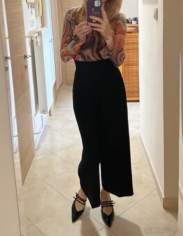 dámske čierne culotte nohavice - 3