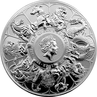 Predam investicne striebro Queens Beast 10oz+2oz - 3