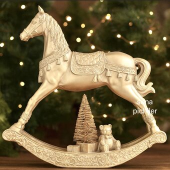 vianoce - sada mix doplnky zlate - 3