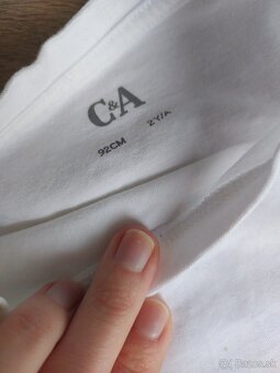 2x tričko s krátkym rukávom 92 H&M, C&A - 3