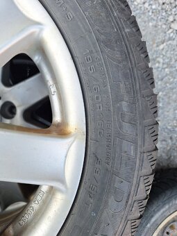 Hliníkové elektróny 6Jx16H2 + zimné pneumatiky 195/60R16 - 3