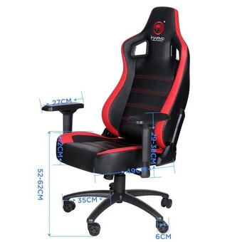 🎮 Nová herná stolička MARVO CH-118 (čierno/červená) - 3