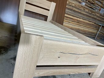 Masívna dubová posteľ 90 × 190 cm - 3