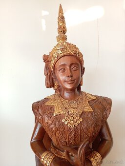 ✨Veľkolepá vyrezávaná socha Buddhu s podstavcom 125 cm - 3