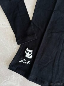 Karl Lagerfeld tričko s dlhým rukávom čierne - 3