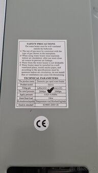 LPG/Propán-butan prietokový ohrievač 10L 20kw - 3