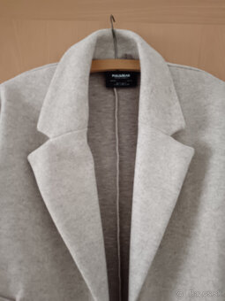 Krémový dámsky kabát XS/24 Pull&Bear - 3