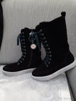 Vysoké nubuk´tenisky a tenisky čiernobiele - 3