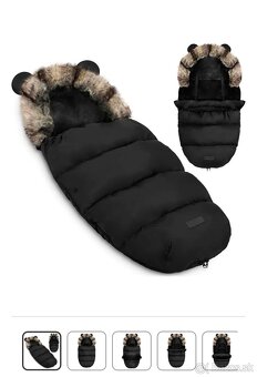 Spací vak (zimný fusak)kočíka, sánky Elmi Ricokids - čierny - 3